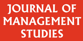 Logo des Journal of Management Studies (Titel weiß auf rotem Hintergrund)